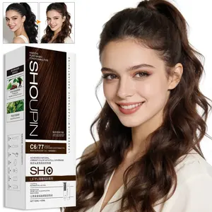 Plant-Based Hair Dye Shampoo Chocolate Color, No Hair Damage, Long-Lasting, Quick Coloring, Ammonia-Free Safe Hair Dye Cream