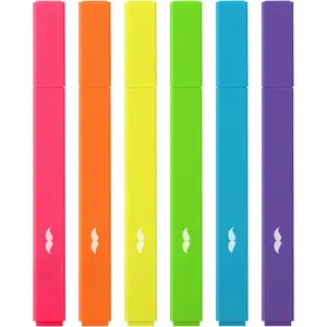 - Aesthetic Highlighters, 6 count, Chisel Tip, Vibrant Colors, Assorted Colors, No Bleed Cute Highlighters and s for  Pages, Fluorescent Highlighter