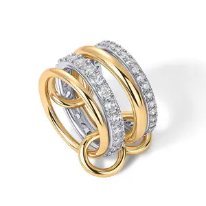 Stackable Rings for WomenStatement Multi Ring Mixed Stack lBridal Jewelry| Sparkling Engagement &Wedding Band | Women's Birthday Mother's DayLuxury Gift for Anniversary B