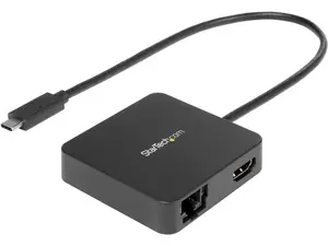 StarTech.com DKT30CHD USB C Multiport Adapter - USB-C to 4K HDMI / USB 3.0 / Gigabit Ethernet - Powered USB Hub - USB-C to USB Adapter