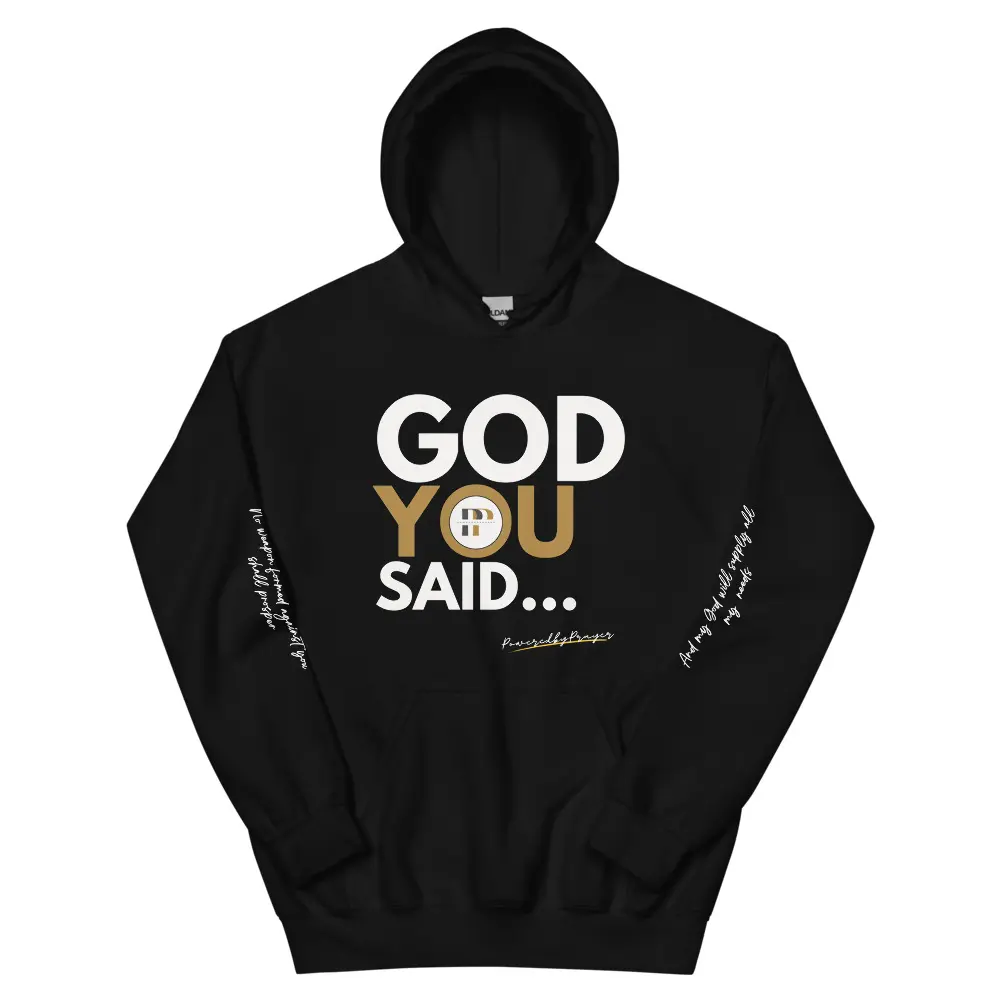 Men's Christian Hoodie with "Let Me Pray About It" Graphic, Soft Cotton-Polyester Pullover Top, Double-Lined Hood and Long Sleeves, Tops, Menswear, Stylish, Sweatshirts, Matching
