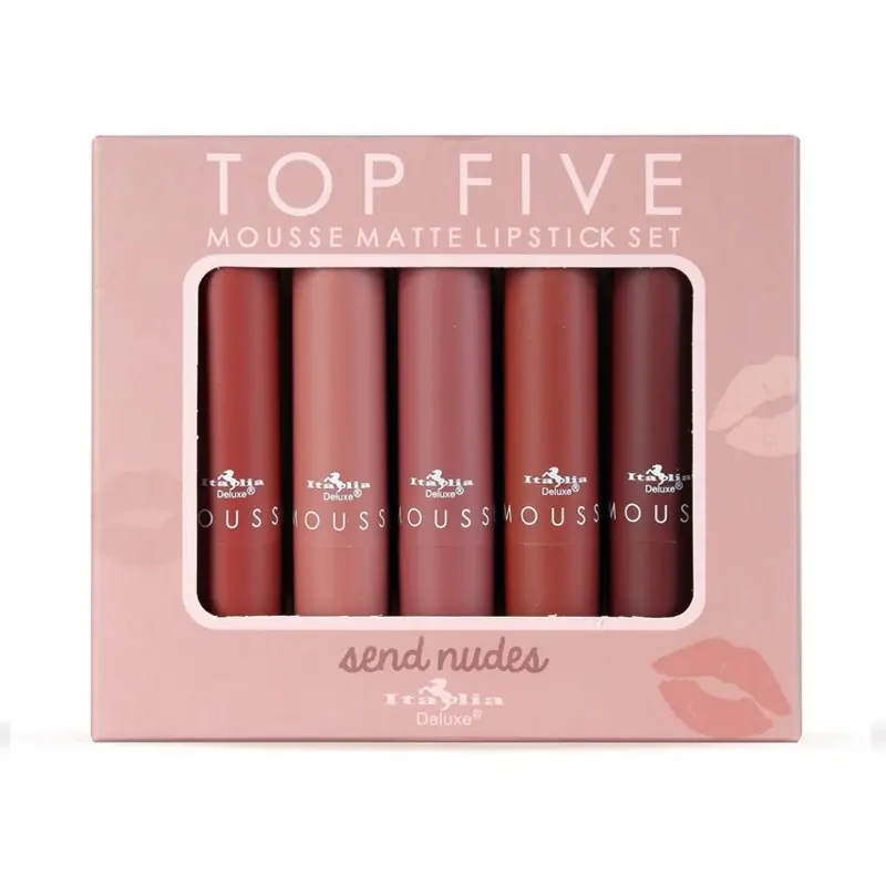 Top 5 Mousse Matte Lipstick Set - Italia Deluxe