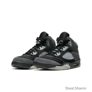 Retro-style Anthracite black and gray color scheme casual sports versatile durable and comfortable basketball shoes