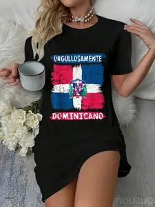 Dominican Republic Flag Painted Orgullosamente Dominicano Dress