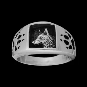 Native American Wolf Ring • Wolf Claw Design • 925 Sterling Silver • Navajo Handcrafted