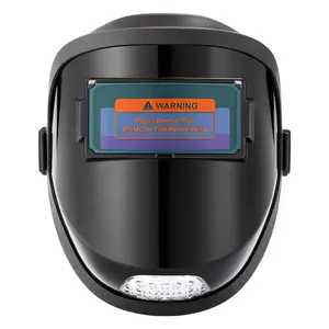 Green Auto Darkening Welding Helmet – Solar Powered TIG MIG ARC Hood, Adjustable Shade 4/9-13, Vented Hard Hat with LED Light, Plasma Cutting & Grinding Ready