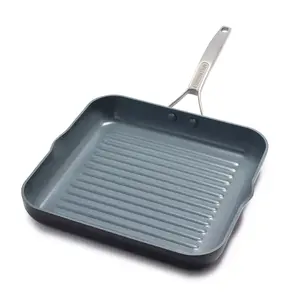 GreenPan Paris Pro 11" Hard Anodized Healthy Ceramic Nonstick Square Grill Pan