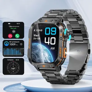 BOSIS Multi-functional Smart Watch with Flashlight Compass Heart Rate Monitoring Sleep Tracking Sports Modes for Women Men Fashionable Digital Display