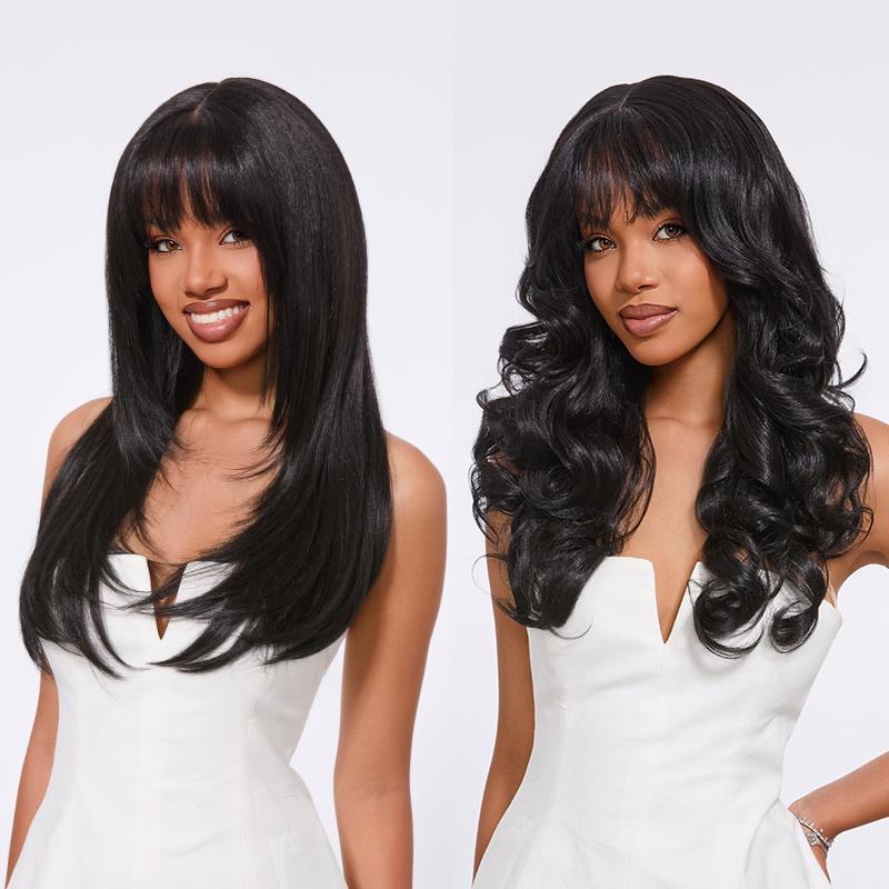 [Blend] Frodio Veralux™ Blend Human Hair Glueless Straight Layered Cut ...