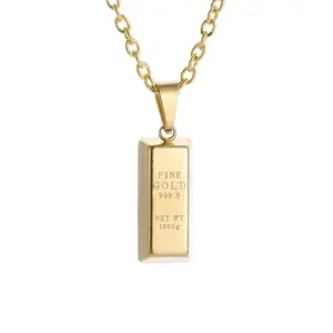 Gold Bar Chain and Pendant - Perfect for Any Occasion