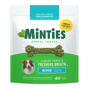 MINTIES Dog Dental Bone Treats, Dental Chews for Small / Medium / Large Dogs