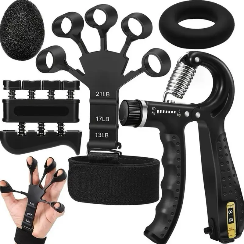 Funny Hand Grip Strengthener Workout Kit (5 Pack) Forearm Grip Adjustable Resistance Hand Gripper hand  grip  strengthener
