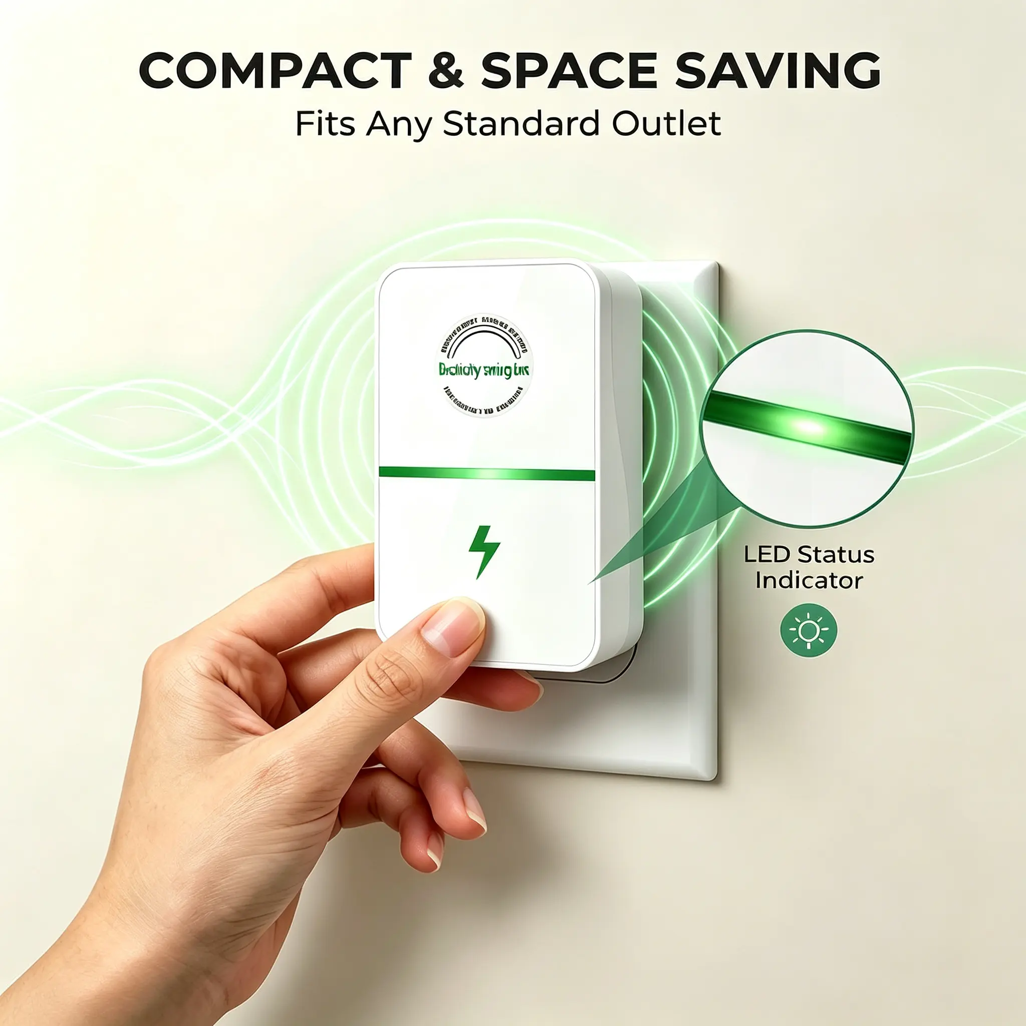 2-Pack 2026 Updated Plug-In Power Box with US Plug, Universal 90-250V Wide Voltage Stabilizer Plug, Surge Protection Safe Power Conditioning Device, Portable Multi Plug Outlet for Home Office Outdoor Use