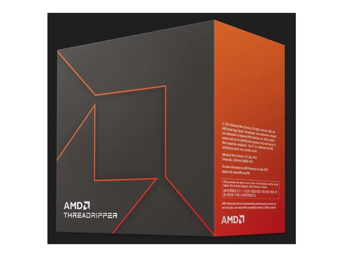 360 stand AMD Ryzen Threadripper 7970X Multi-Threading Processor (100-100001351WOF) - 32-Core, 64-Threads, 350W, Socket STR5, SP6, Computer Cpu Processors, Desktop Processors