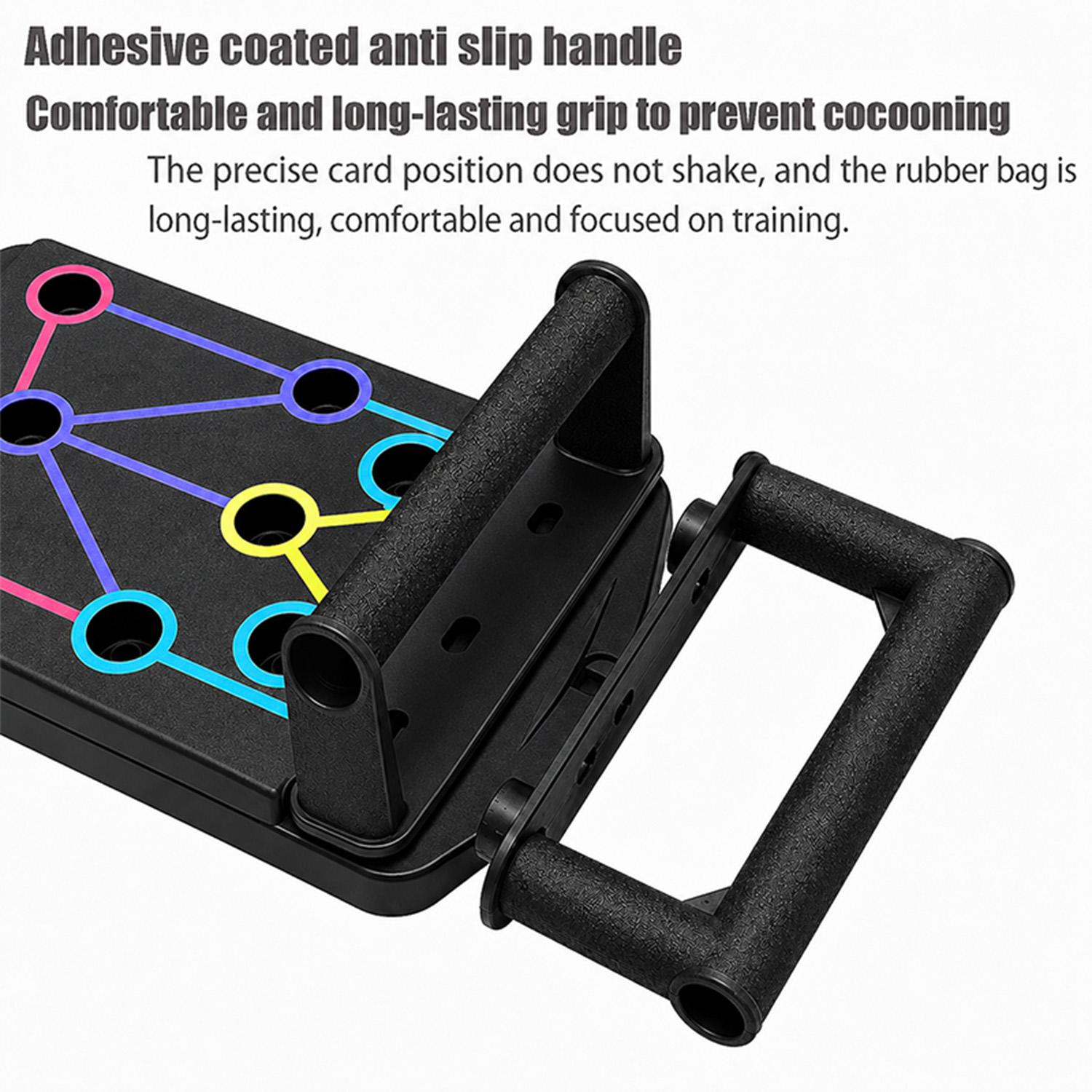 Unisex Color-Coded Push Up Board - Portable Functional Strength Workout Equipment, Non-Slip Handles Muscle Trainer for Home Workouts, Chest & Abs At-Home Gym Accessory