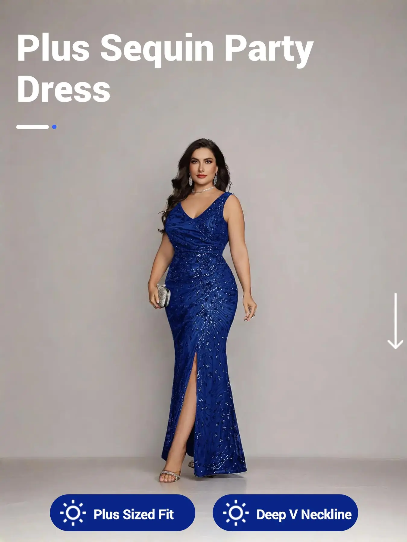 sachin and babi light blue dress Plus Size Sequin & Glitter Dresses