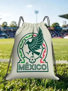 1 pc Mexico Football Portable Shopping Drawstring Bags Riding Backpack Gym Shoes Storage Backpacks Match Day Essentials Sport Bag