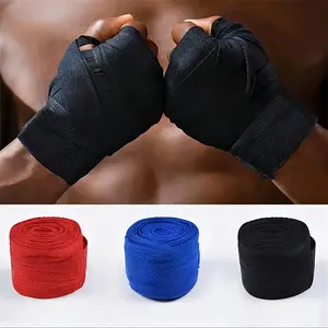Professional Cotton Boxing Bandages, 2.5m Mma Training Gloves, Sweat-Absorbing Elastic Hand Wraps, Sports Fitness Resistance Bands, Boxing Equipment