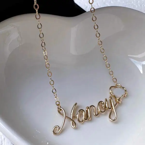 [OBL] Handmade Custom Name Necklace Jewelry Birthday Christmas Gifts for Women Teen Girls