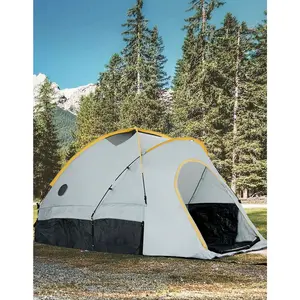 8.2FT Waterproof Pickup Bed Camping Tent With Extended Awning Portable Truck Camper Fits