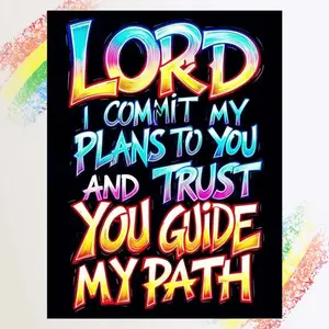 1pcs 5D DIY diamond painting kit, 5D diamond art set, DIY decoration, text, rainbow, Neon, faith diamond painting kit full round drills DIY, mosaic, diamond art, DIY art home decor, suitable for Halloween and Christmas.