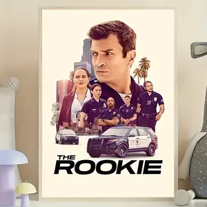1pc The Rookie TV Show Canvas Wall Art Poster - Unframed Retro Decor 15.75x23.6 Inch, Vibrant Characters & Cityscape Artwork for Living Room, Office, Bedroom, Cafe Indoor/Outdoor Vertical Wall Decor, Wall Decor, Highquality Print