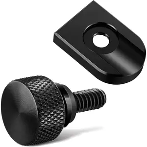 Black Aluminium Seat Bolt Tab Screw Mount Knob Cover Compatible With 1996-2024