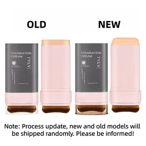 Long Lasting Concealer Cream with Brush, Portable Lightweight Concealer Stick, Moisturizing Flawless Base Foundation, Face Makeup Product for Women & Girls, Cosmetic, Hydrating