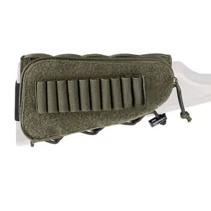 KRYDEX Tactical Rifle Stock Pack For Right Hand Cheeck Pad Buttstock Ammo Holder Hunter Utility Accessories Pouch