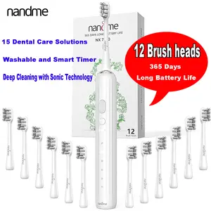 12 toothbrush heads, 5 cleaning modes, 3 cleaning strengths, 360 days of battery life, Electric Toothbrushes  Cleansing Sensitive Daily vpm deep