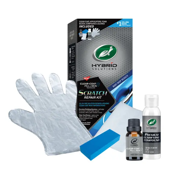 Turtle Wax 53836 Hybrid Solutions Scratch Repair Kit; Removes Scratches & Swirl Marks; Clear Coat Repair System; Includes Applicator & Gloves