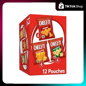 Cheez-It Cheese Crackers, Baked Snack Crackers, Lunch Snacks, Variety Pack, 12.1oz Box (12 Packs)