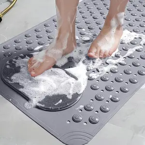 Multi-color and multi-size non-slip shower mats for shower floors，Strong suction cup bathtub mats， Foot massage bathroom mats and quick-drying bathroom mats, suitable for bathrooms in households and hotels. Bath magic tub