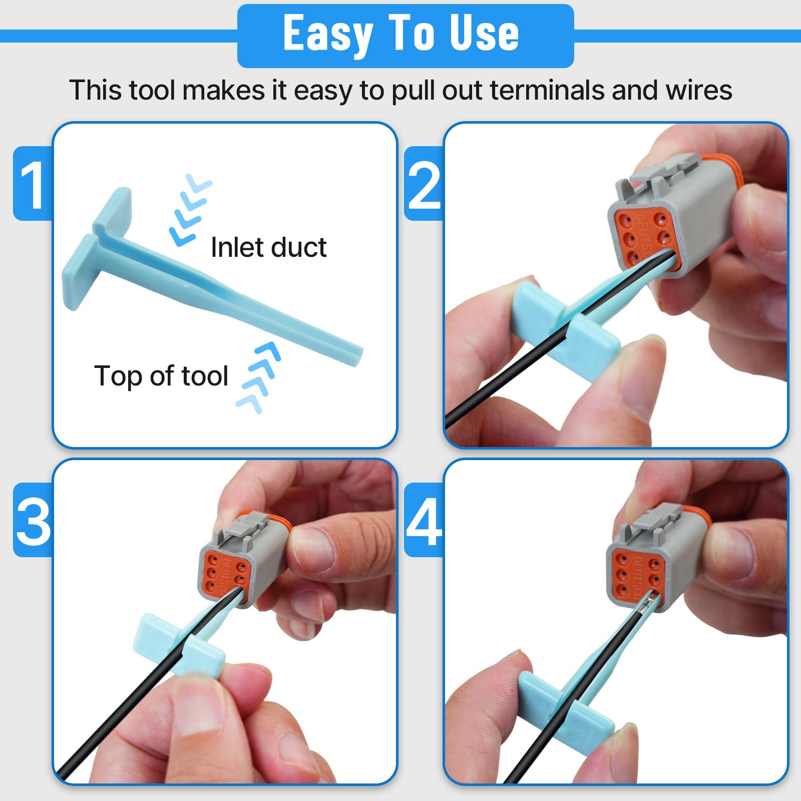 660Pcs Deutsch Connector Kit with Crimping Tools, Waterproof rating IP68 Deutsch Crimp Tool with 2/3/4/6/8/12 Pin DT Connectors, Size 14-20AWG Deutsch Pin Removal Tool