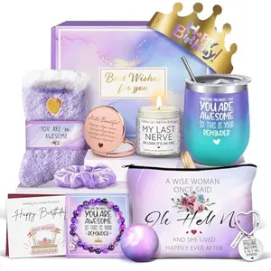 Gifts for Women, Birthday Gifts for Women, Happy Birthday Gifts Basket, Gift Set for Best Friends Female Sister Mom Wife Her Girlfriend Coworker Bestie Bff