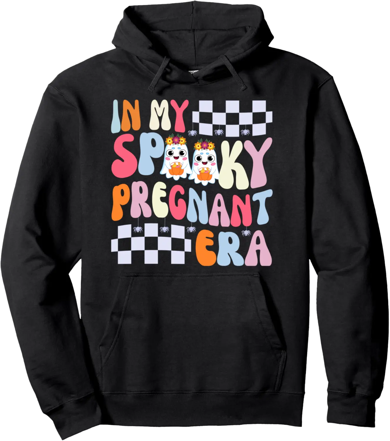 In My Spooky Pregnant Era Maternity Ghost Pullover Hoodie - Nicolekhach Shop 68B0DCKTHQLJ