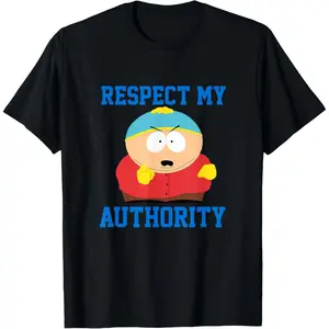 South Park Respect My Authority Eric Fitted Short Sleeve Crew Neck T-Shirt Summer Classic Menswear