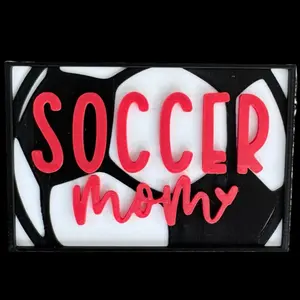 Soccer Mom Patch 2x3 Velcro | Custom Soccer Ball Patch | Compatible with Yeti | Soccer Mom Gear | Team Bag Tag