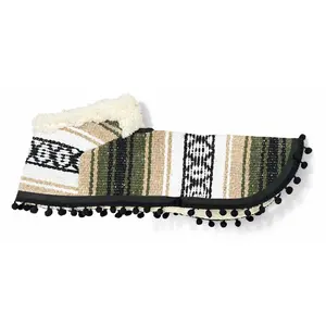 Size 00-3WN Olive/Tan/Black Dog Poncho/Sarape with Fur