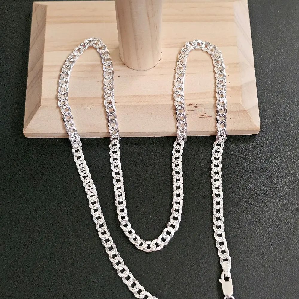 925 sterling silver reversible necklace 22 inch