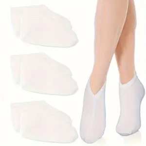 4 Piece Moisturizing Socks Set, Overnight Spa Socks for Dry Feet, Hydrating Socks for Women & Men, One Size Fits All