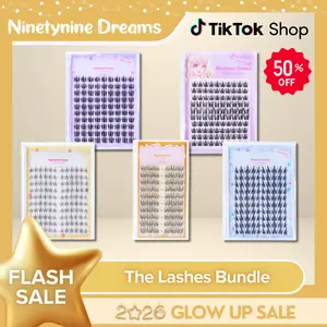 Ninetynine Dreams 470PCs Manhua Lashes Bundle (5 Styles, 470PCs Included) | Waterproof, Long-Lasting & Reusable Beginner-Friendly DIY Eyelash Clusters — Ultra-Thin Band Anime Manhua Style Mix of Natural & Dramatic Individual False Lashes