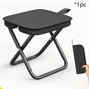 1Pc folding chair with a maximum load-bearing capacity of £264, portable folding stool with tote bag, multi-functional outdoor portable picnic camping folding chair, ultra-light fishing stool, travel stool, fishing accessories, outdoor zipper stool