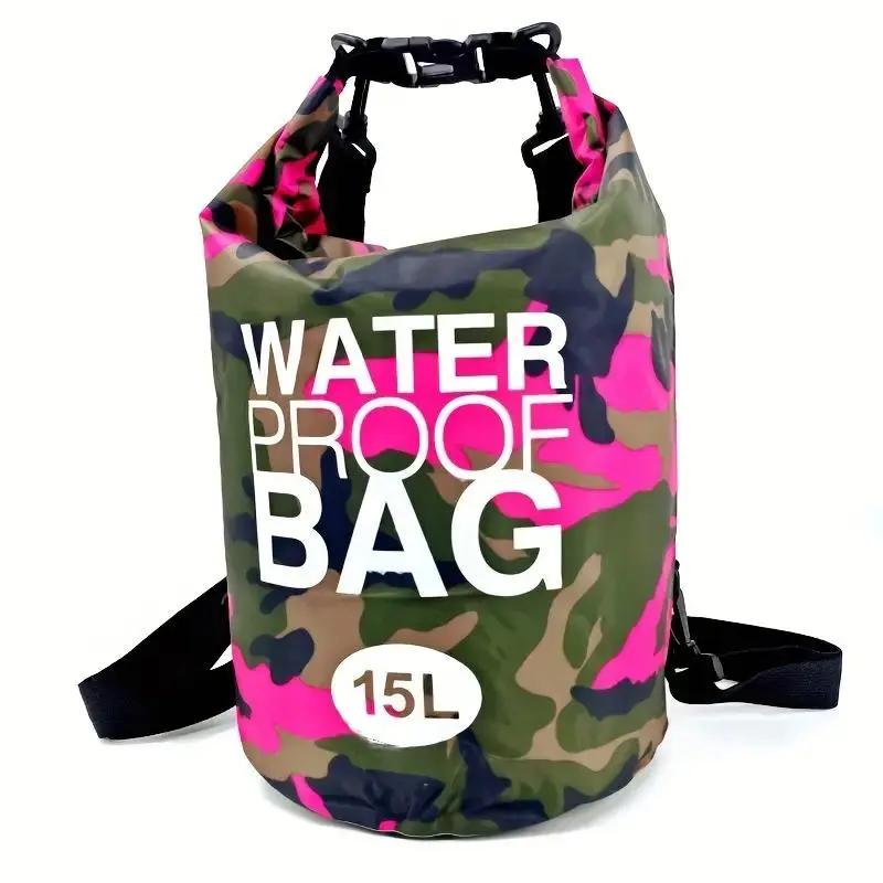 Camouflage Floating Drift Bag, Lightweight Dry Bag Backpack, Roll Top Bag to Keep Equipment Dry, Dry Bags Waterproof, Outdoor, Boating Accessory, Suitable for Kayaking, Rafting, Boating, Swimming