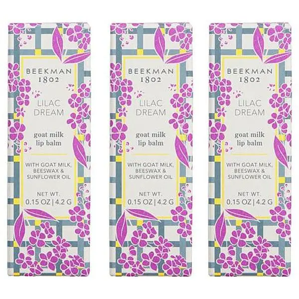 Beekman 1802 Goat Milk Lilac Dream Lip Balm 3-Pack