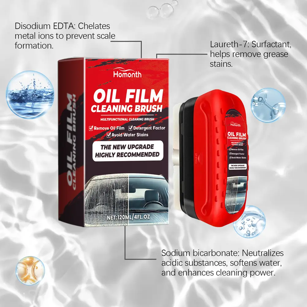 Auto Glass Sponge Cleaning Brush Removes Dirt Glass Polishing Agent Windshield Oil Film Stain Removal Car Glass Oil Film Cleaner kit