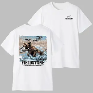 Fieldstone T-Shirt - Hound and Retriever, Ideal for Hunters and Nature Lovers, Unisex Classic Men's T-Shirt, Gift for Boyfriend, 100% Cotton, Casual Wear, Durable & Comfortable