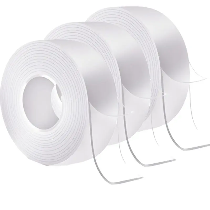 Nano Double-Sided Tape Heavy Duty, Clear Removable Mounting Tape, Washable Reusable Grip for Rugs, Desk, Tile & Smooth Surfaces, Home Decor, Extra Strong Tape