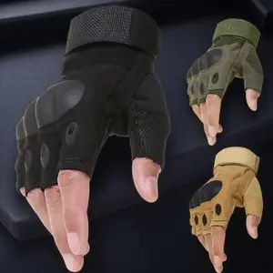 Half Finger Boxing Gloves, Breathable Quick Drying Training Gloves, Non-slip Wear-resistant Tactical Gloves for Outdoor Sports Climbing Fishing