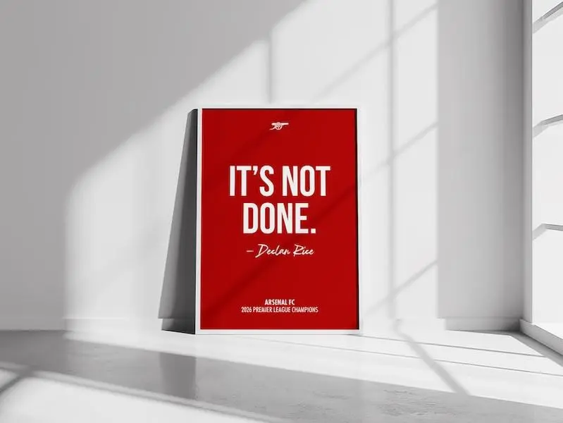 Arsenal Declan Rice Poster | It's Not Done | Art Print | Football | Gunners | 2026